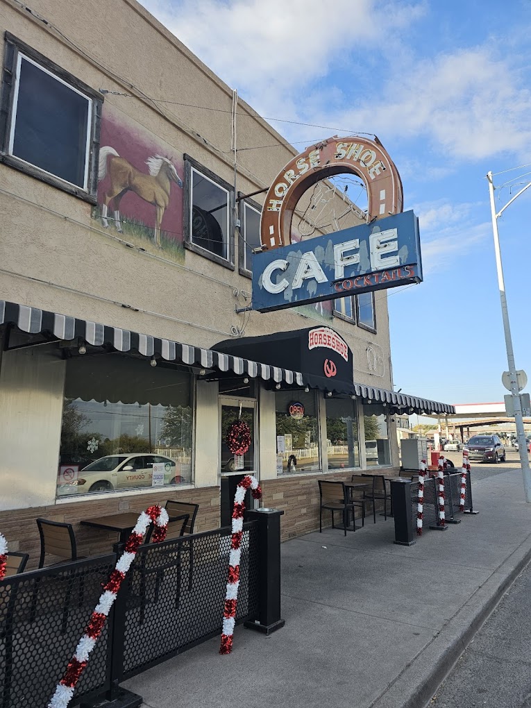 The front door of The Horseshoe in downtown Benson
